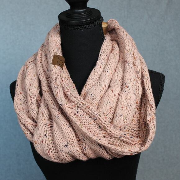 C.C.‎ Flecked Infinity Scarf Indi Pink NWT - Picture 1 of 4